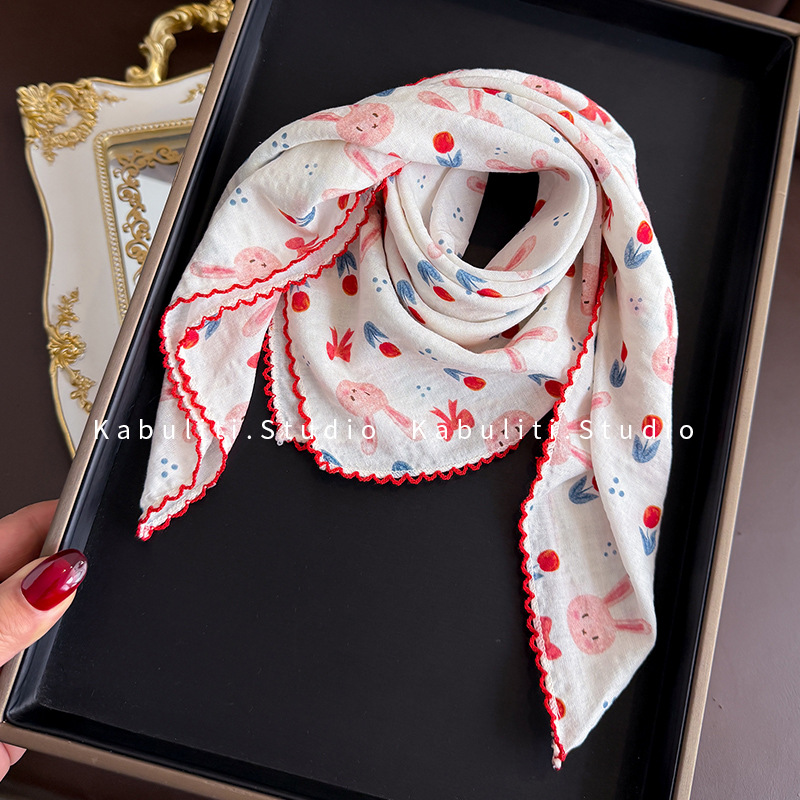 Cotton Linen Square Scarf  58  - Face Scarf Mask recension och pris