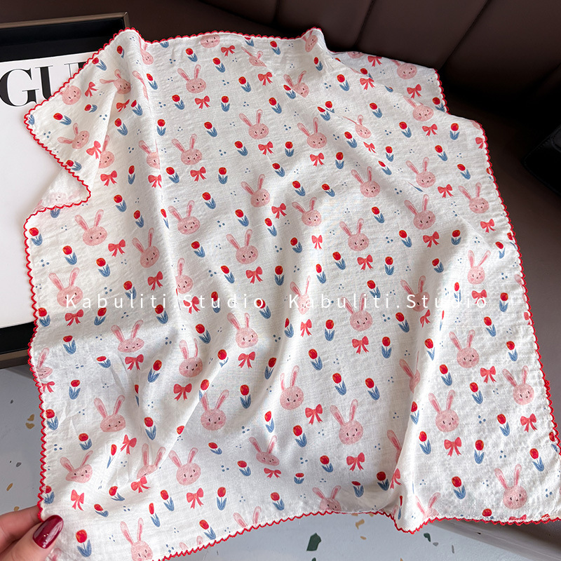 Cotton Linen Square Scarf  58  - Face Scarf Mask recension och pris