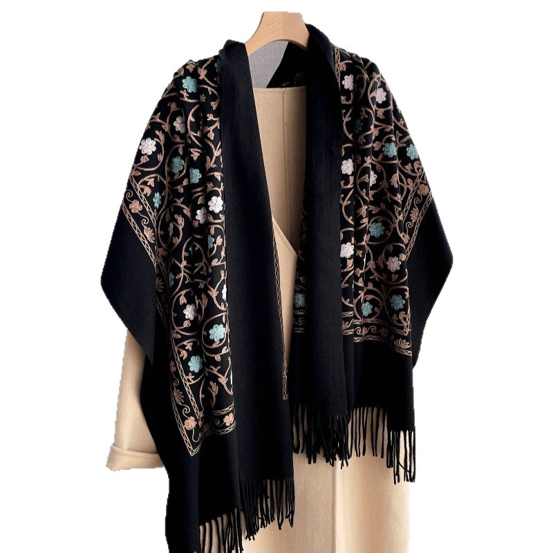 2025 New Embroidery Cashmere S - Woven Scarf Blanket recension och pris